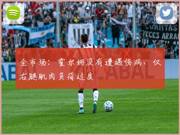 全市场：霍尔姆没有遭遇伤病，仅右腿肌肉负荷过度